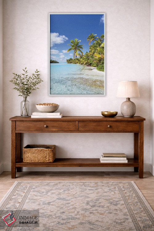 تابلو دکوراتیو Cook Islands,ساحل رویایی در جزیره وان فوت، جزایر کوک اثر ماتئو کولومبو - D3W