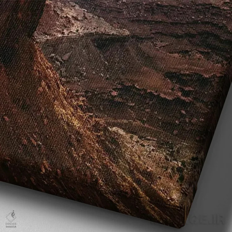 تابلو دکوراتیو Utah II,تابش نور خورشید بر کانیون لندز، یوتا II اثر ماتئو کولومبو - نمای نزدیک بافت بوم