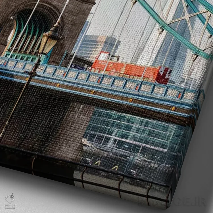 تابلو دکوراتیو London, UK II,پل تاور، لندن، انگلیس II اثر ماتئو کولومبو - نمای نزدیک بافت بوم