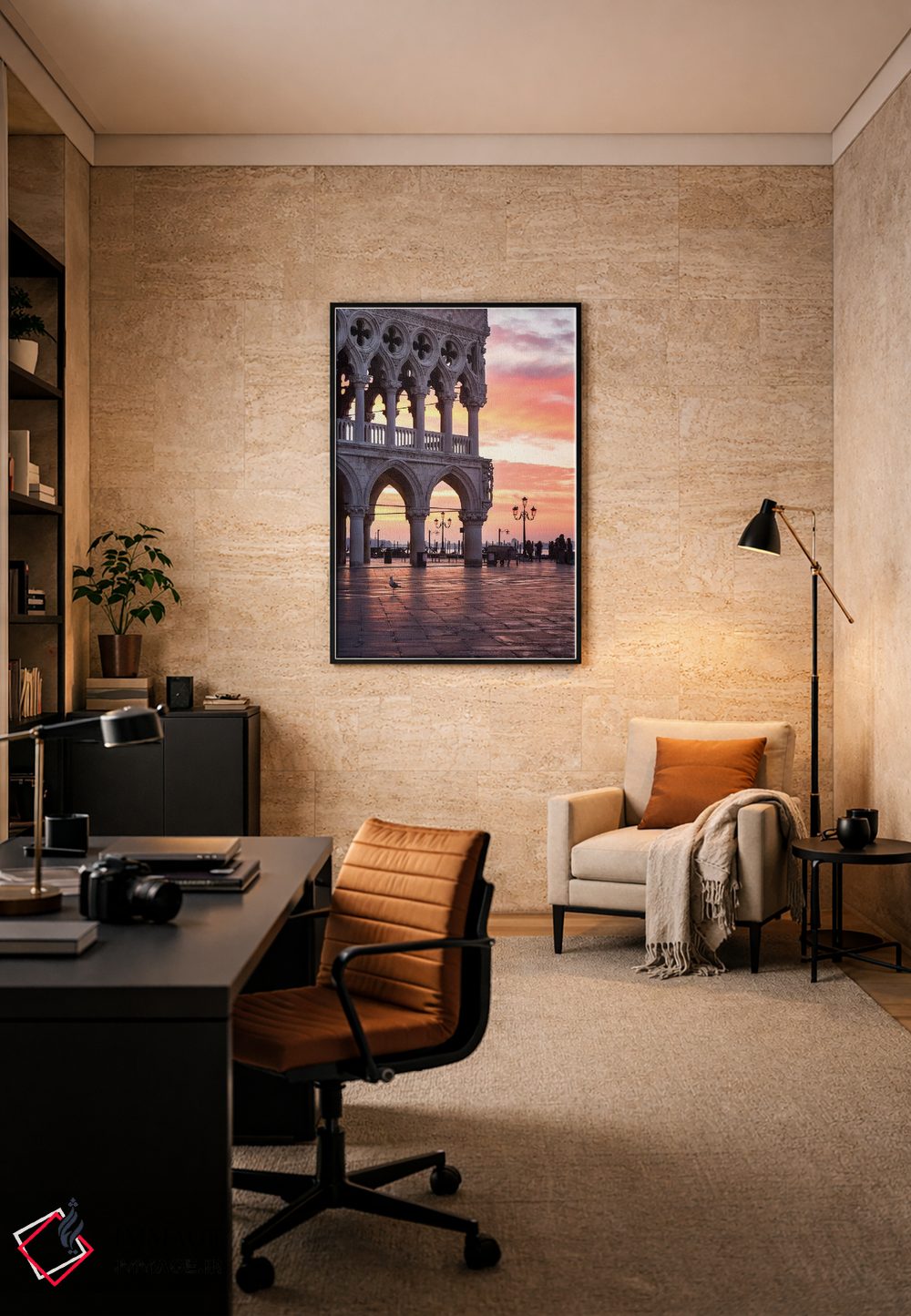 تابلو دکوراتیو Venice I,کاخ داژ، ونیز I اثر ماتئو کولومبو - D6B