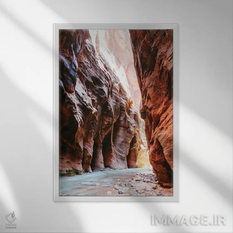 تابلو دکوراتیو Zion I,راه تنگ زایان I اثر ماتئو کولومبو - نمای قابدار سفید