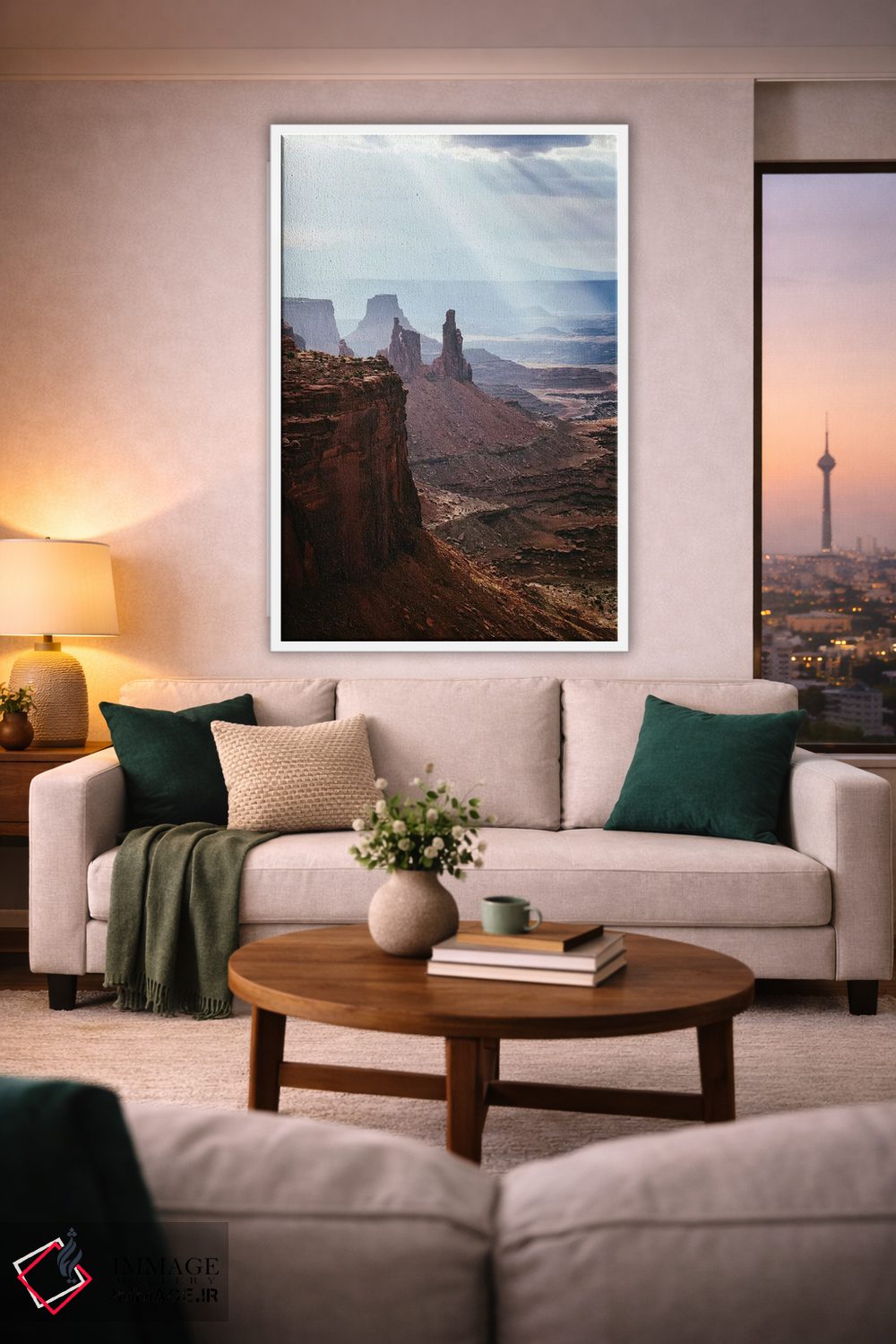 تابلو دکوراتیو Utah II,تابش نور خورشید بر کانیون لندز، یوتا II اثر ماتئو کولومبو - D1W