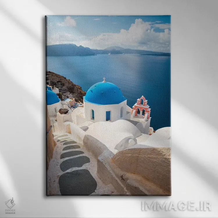 تابلو دکوراتیو Santorini,اویا، سانتورینی اثر ماتئو کولومبو - نمای روبهرو روی دیوار