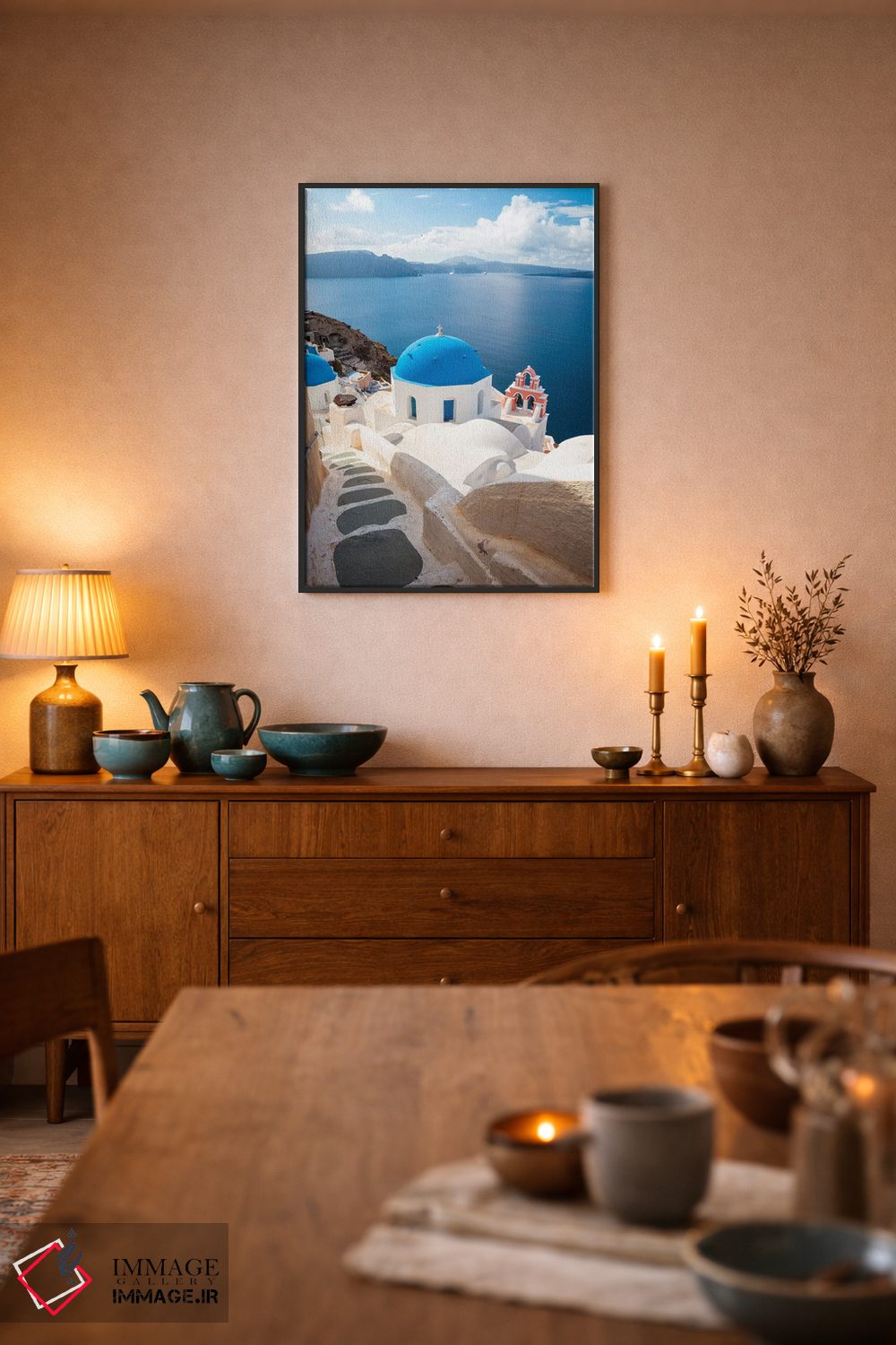 تابلو دکوراتیو Santorini,اویا، سانتورینی اثر ماتئو کولومبو - D6B