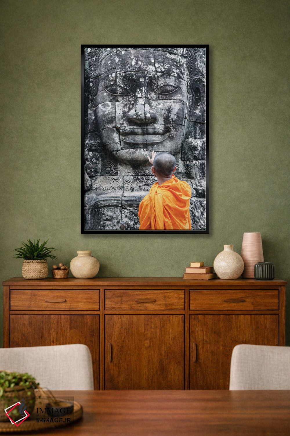 تابلو دکوراتیو Angkor Wat I,راهب، انگکور وات I اثر ماتئو کولومبو - D2B