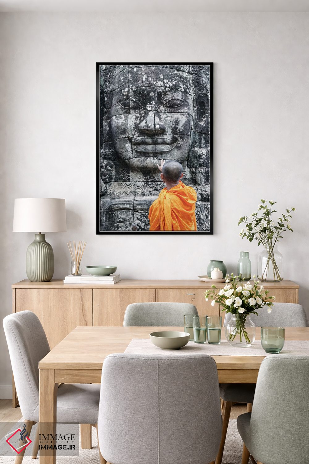 تابلو دکوراتیو Angkor Wat I,راهب، انگکور وات I اثر ماتئو کولومبو - D6B