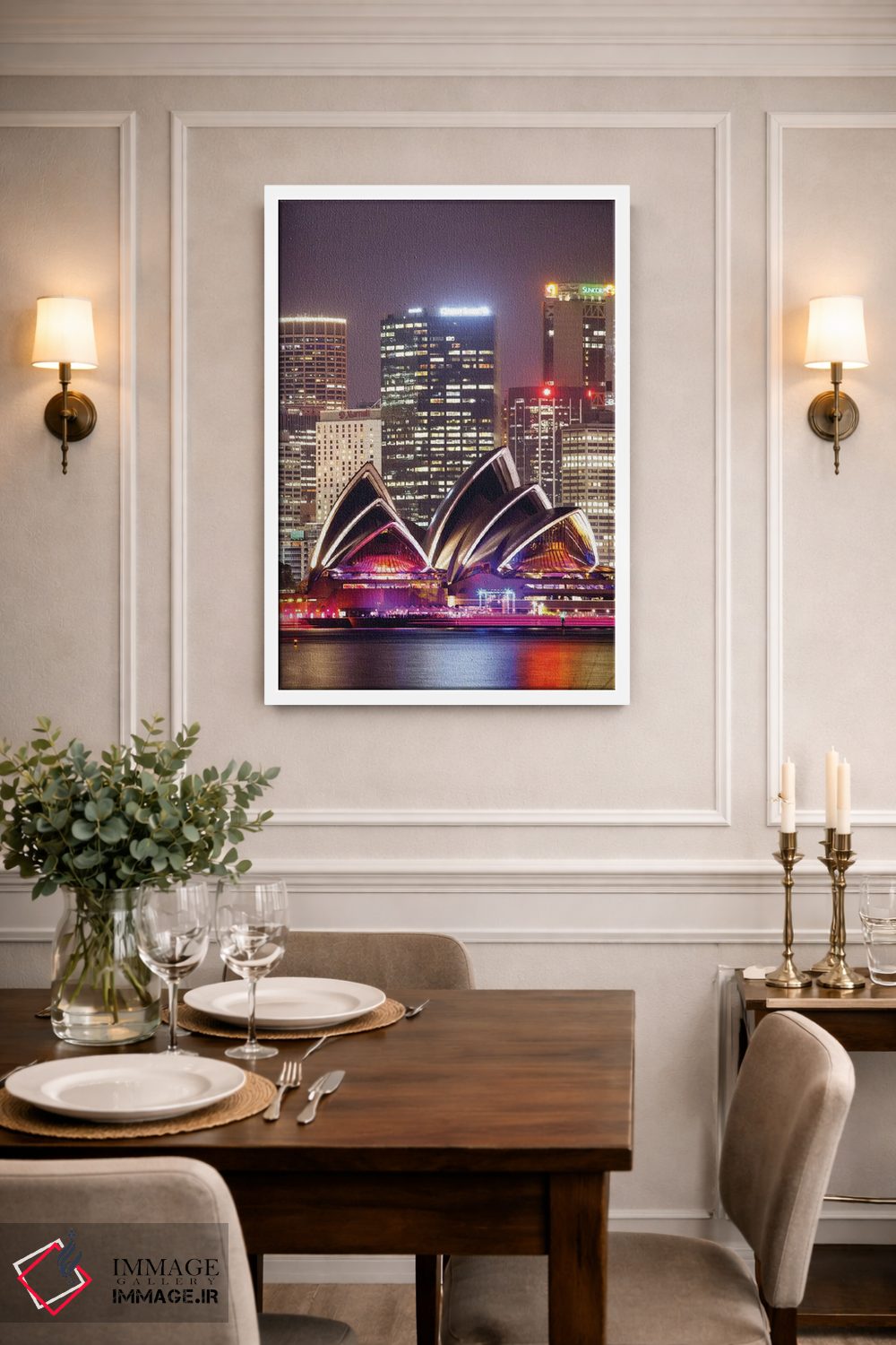 تابلو دکوراتیو Sydney, New South Wales, Australia,اپرای سیدنی در شب، سید… اثر ماتئو کولومبو - D1W