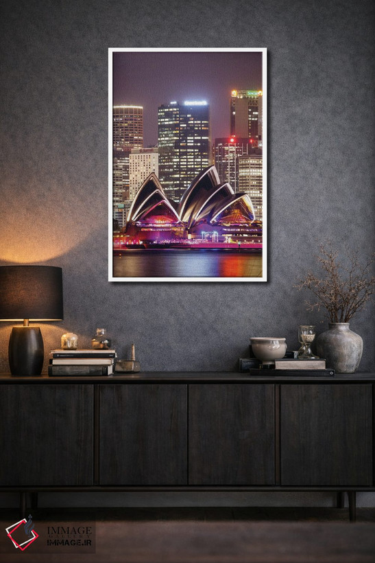 تابلو دکوراتیو Sydney, New South Wales, Australia,اپرای سیدنی در شب، سید… اثر ماتئو کولومبو - D2W