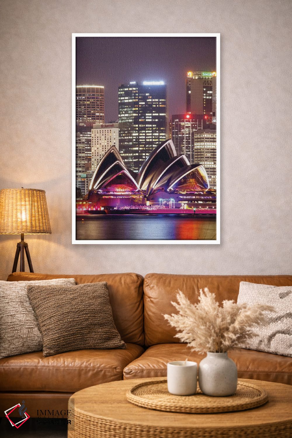 تابلو دکوراتیو Sydney, New South Wales, Australia,اپرای سیدنی در شب، سید… اثر ماتئو کولومبو - D3W