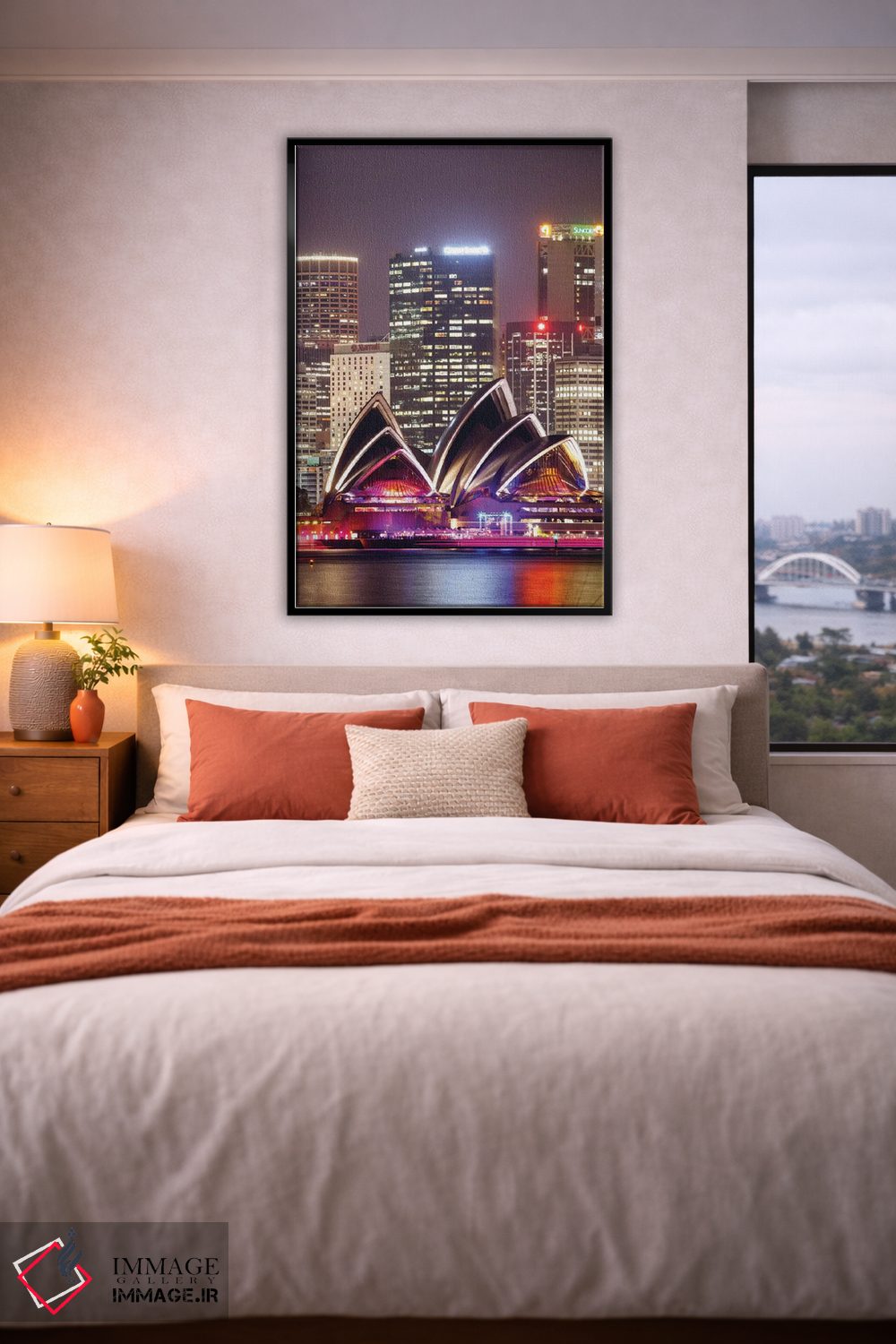 تابلو دکوراتیو Sydney, New South Wales, Australia,اپرای سیدنی در شب، سید… اثر ماتئو کولومبو - D5B