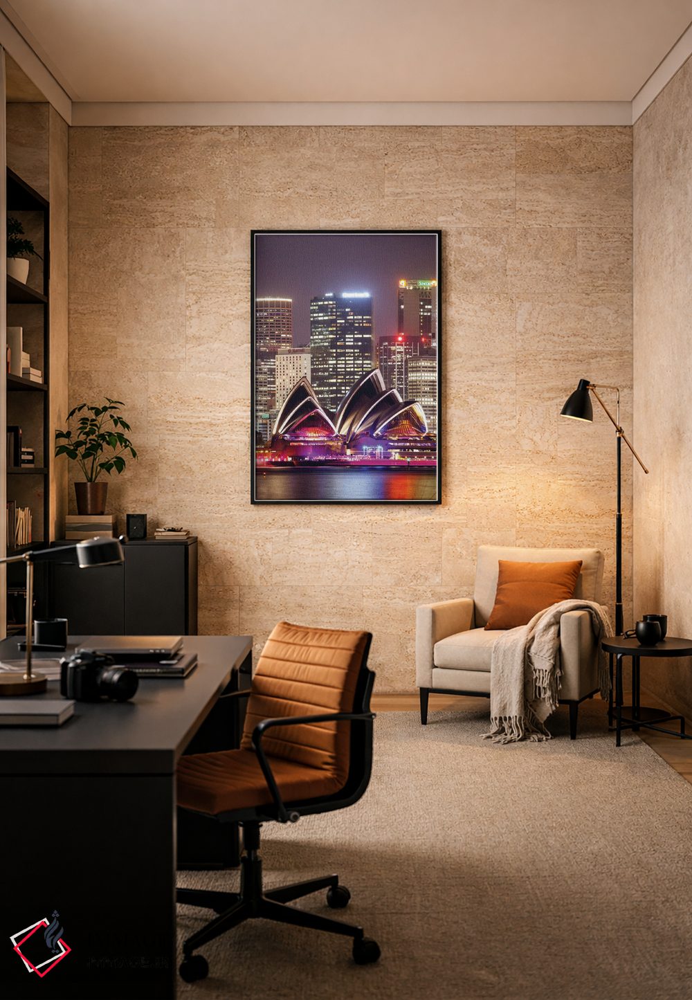 تابلو دکوراتیو Sydney, New South Wales, Australia,اپرای سیدنی در شب، سید… اثر ماتئو کولومبو - D6B