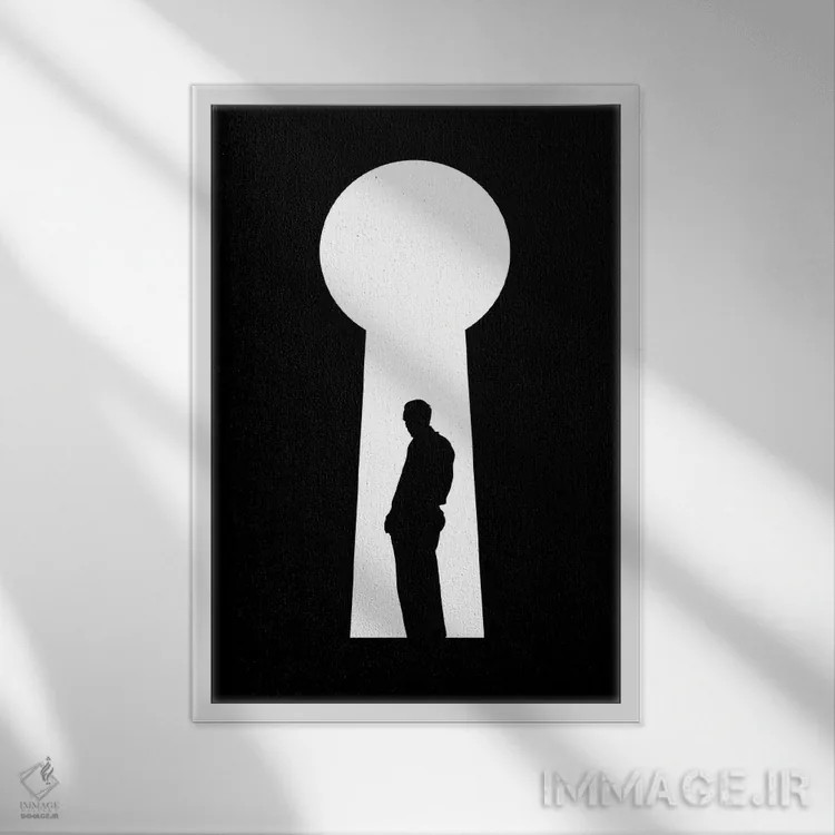 تابلو دکوراتیو راز اثر توبیاس فونسه کا - نمای قابدار سفید