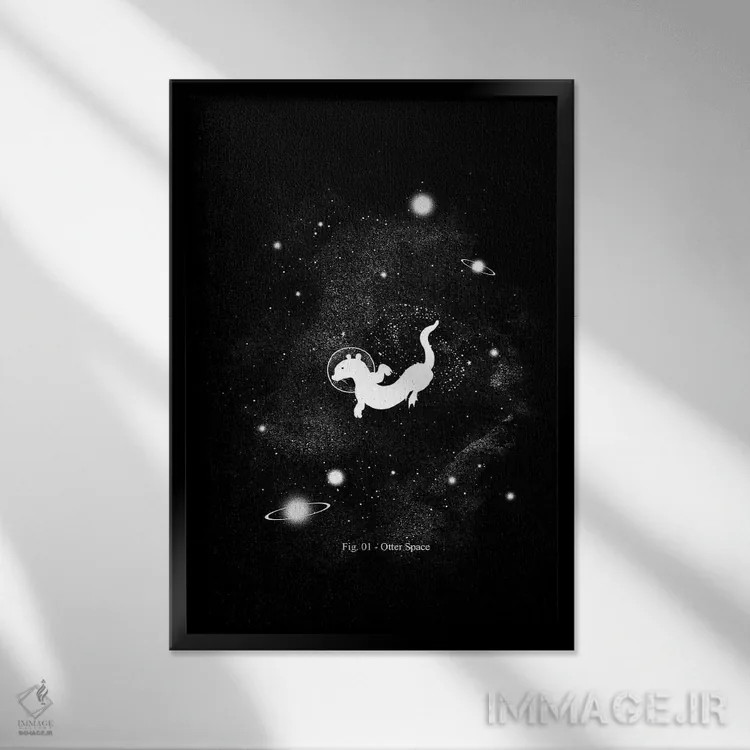 تابلو دکوراتیو فضای شنگ اثر توبیاس فونسه کا - نمای قابدار مشکی