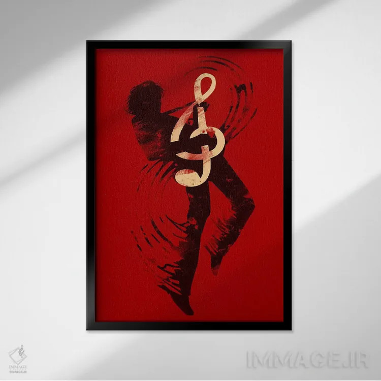 تابلو دکوراتیو تک نوازی اثر توبیاس فونسه کا - نمای قابدار مشکی