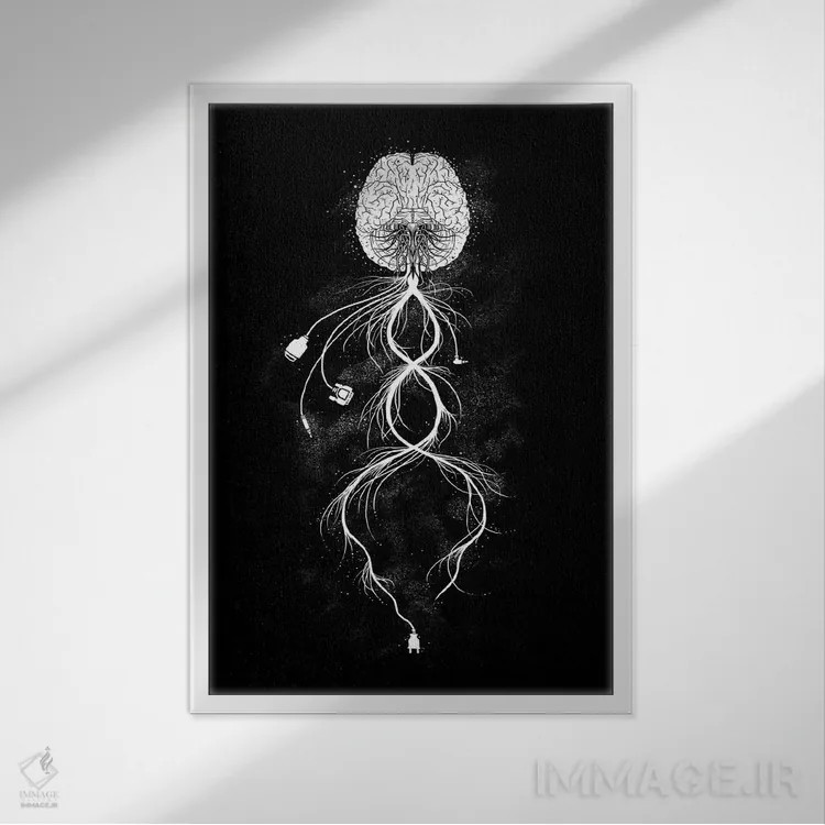 تابلو دکوراتیو ارتباط اثر توبیاس فونسه کا - نمای قابدار سفید