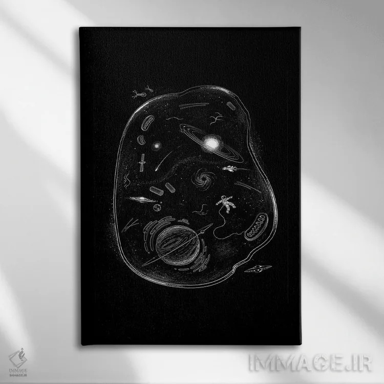 تابلو دکوراتیو ما از ستاره ها ساخته شده ایم اثر توبیاس فونسه کا - نمای روبهرو روی دیوار
