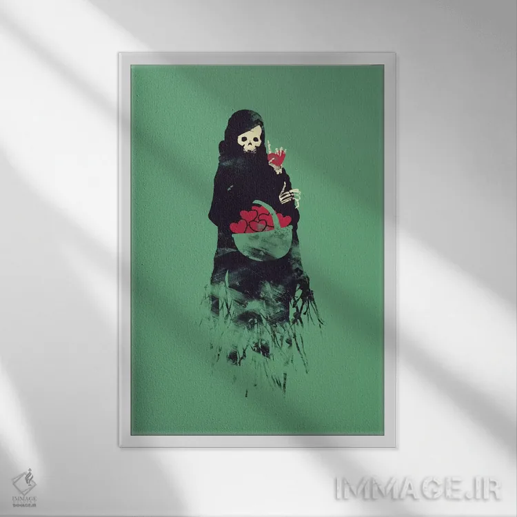 تابلو دکوراتیو این یک تله است اثر توبیاس فونسه کا - نمای قابدار سفید