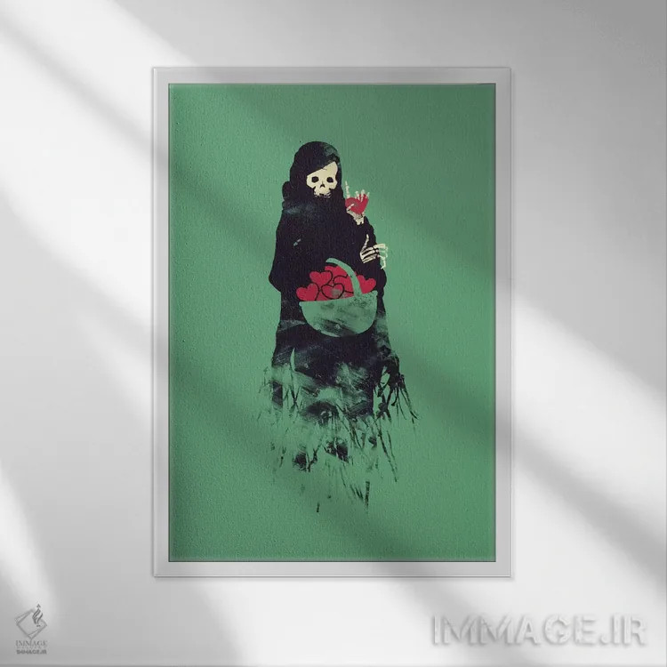 تابلو دکوراتیو این یک تله است اثر توبیاس فونسه کا - نمای قابدار سفید