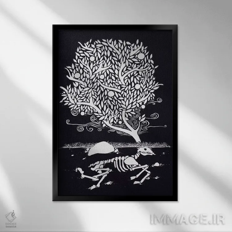 تابلو دکوراتیو زندگی پس از مرگ اثر توبیاس فونسه کا - نمای قابدار مشکی