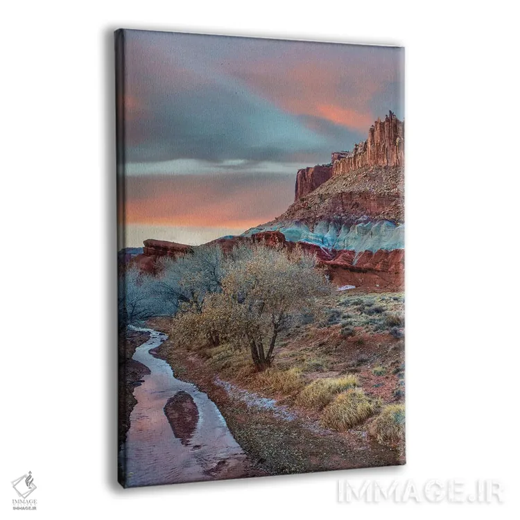 تابلو دکوراتیو Castle Mountain, Capitol Reef National Park, Utah,نهر، کوه… اثر تیم فیتزهریس - نمای پرسپکتیو محصول