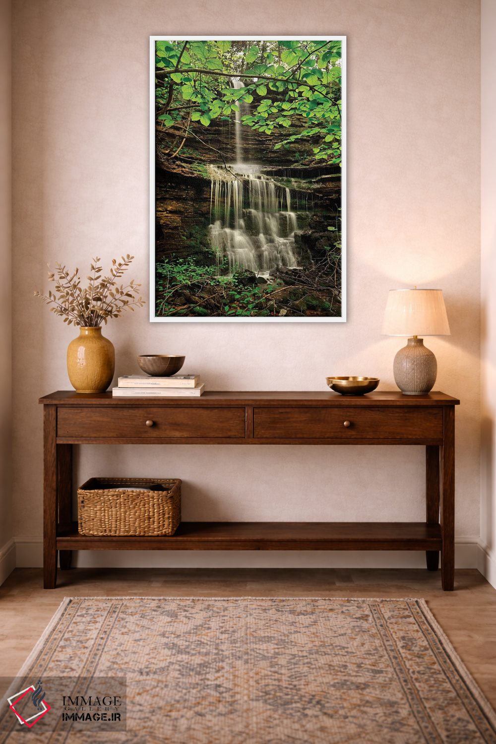 تابلو دکوراتیو Buffalo River Trail, Arkansas,آبشار پرلی کریک، مسیر رودخان… اثر تیم فیتزهریس - D1W
