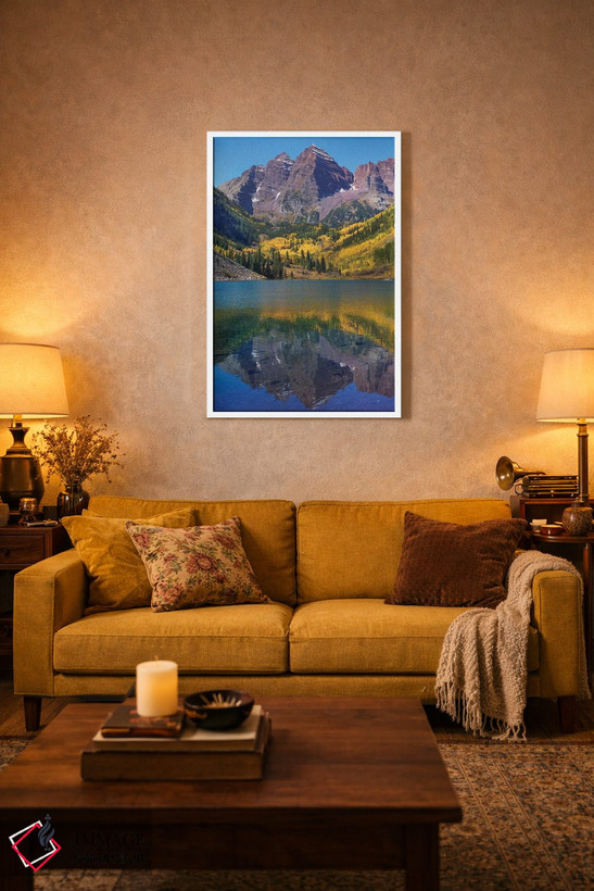 تابلو دکوراتیو Maroon Lake, Colorado,مارون بلز، دریاچه مارون، کلرادو اثر تیم فیتزهریس - D2W