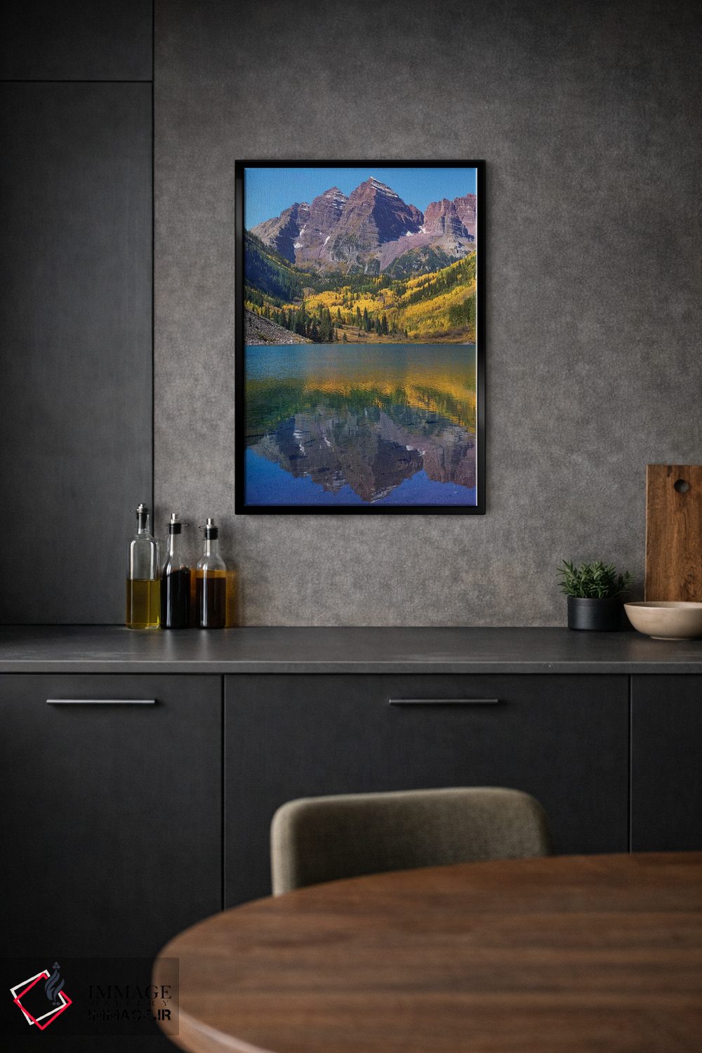 تابلو دکوراتیو Maroon Lake, Colorado,مارون بلز، دریاچه مارون، کلرادو اثر تیم فیتزهریس - D1B