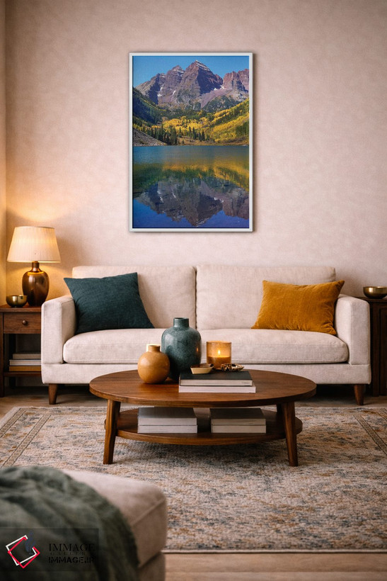تابلو دکوراتیو Maroon Lake, Colorado,مارون بلز، دریاچه مارون، کلرادو اثر تیم فیتزهریس - D3W