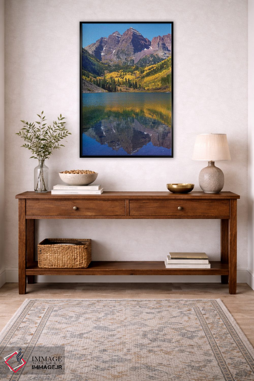 تابلو دکوراتیو Maroon Lake, Colorado,مارون بلز، دریاچه مارون، کلرادو اثر تیم فیتزهریس - D4B