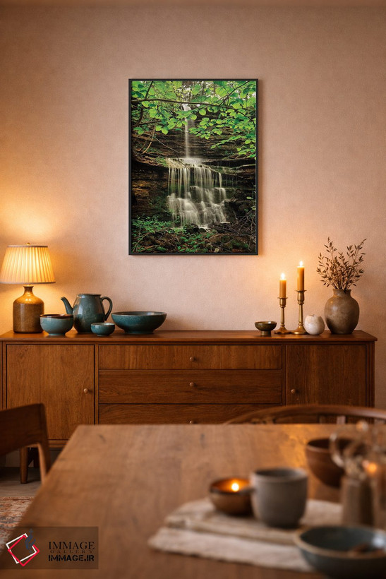 تابلو دکوراتیو Buffalo River Trail, Arkansas,آبشار پرلی کریک، مسیر رودخان… اثر تیم فیتزهریس - D5B