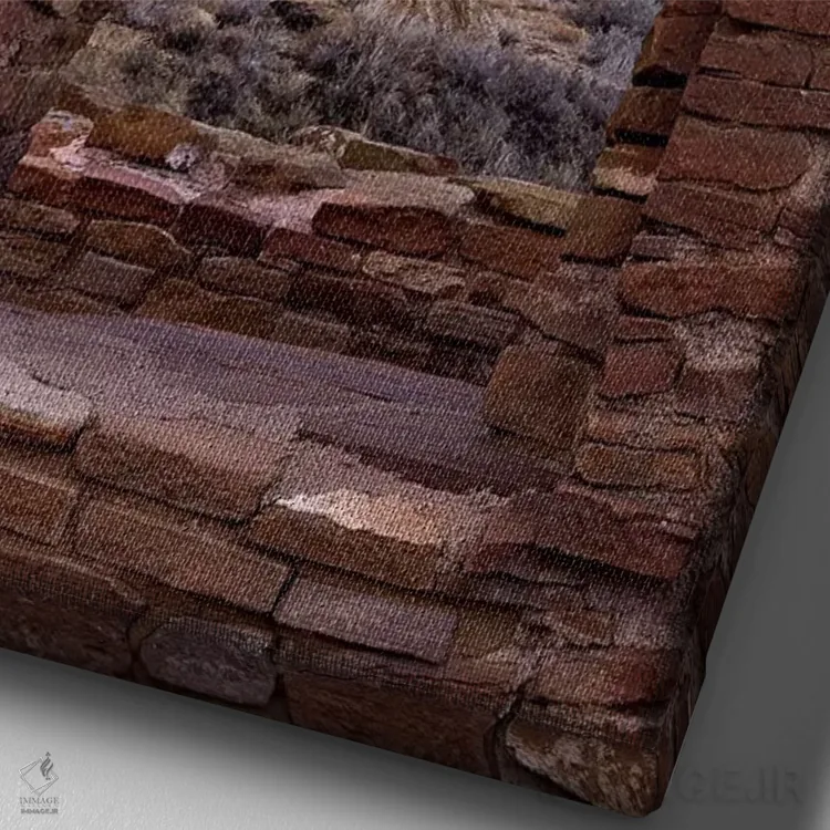تابلو دکوراتیو Pueblo Del Arroyo, Chaco Culture National Historical Park… اثر تیم فیتزهریس - نمای نزدیک بافت بوم