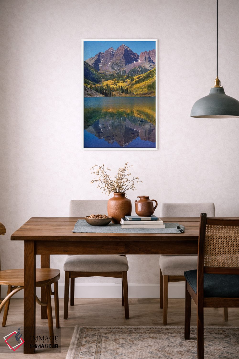 تابلو دکوراتیو Maroon Lake, Colorado,مارون بلز، دریاچه مارون، کلرادو اثر تیم فیتزهریس - D6W