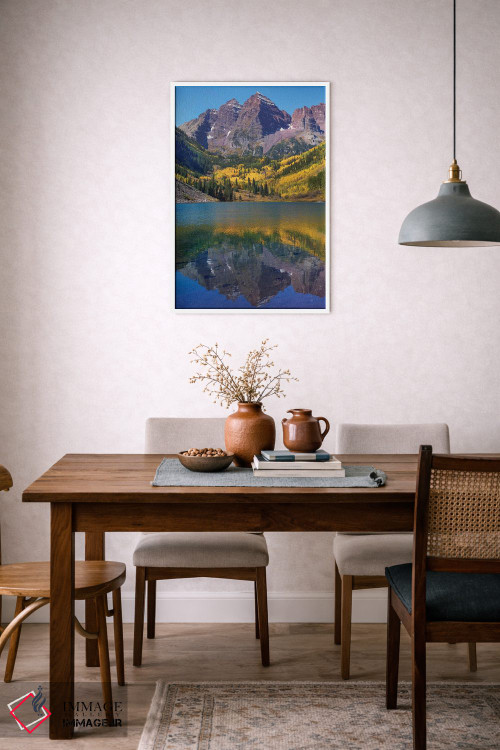 تابلو دکوراتیو Maroon Lake, Colorado,مارون بلز، دریاچه مارون، کلرادو اثر تیم فیتزهریس - D6W
