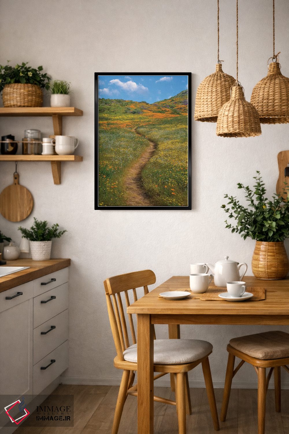 تابلو دکوراتیو Desert Bluebell And Wildflower Spring Bloom, Diamond Valle… اثر تیم فیتزهریس - D6B