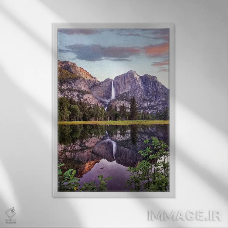تابلو دکوراتیو Yosemite Valley, Yosemite National Park, California,انعکاس… اثر تیم فیتزهریس - نمای قابدار سفید