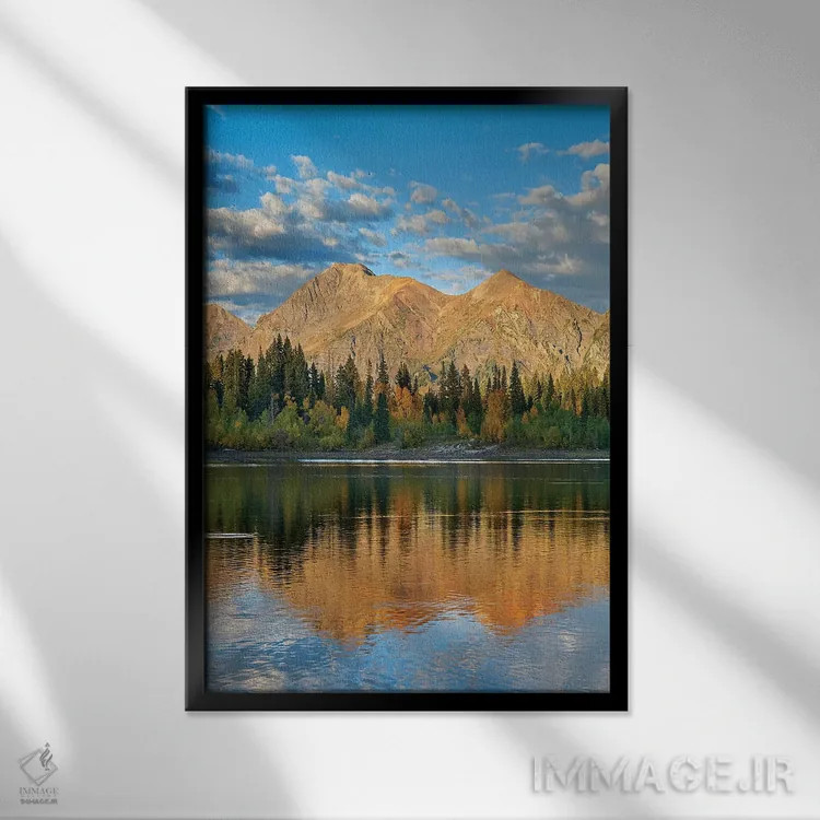 تابلو دکوراتیو Lost Lake Slough, Colorado,رنج روبی، سد مردابی لیک لاست، ک… اثر تیم فیتزهریس - نمای قابدار مشکی