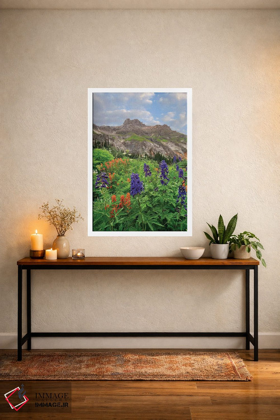 تابلو دکوراتیو Yankee Boy Basin, San Juan Mts, Colorado,گل لارک اسپور و پ… اثر تیم فیتزهریس - D2W