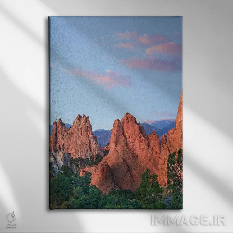 تابلو دکوراتیو Garden Of The Gods, Colorado,پدیده های سنگی، پارک باغ خدای… اثر تیم فیتزهریس - نمای روبهرو روی دیوار
