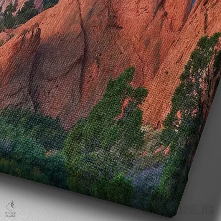 تابلو دکوراتیو Garden Of The Gods, Colorado,پدیده های سنگی، پارک باغ خدای… اثر تیم فیتزهریس - نمای نزدیک بافت بوم