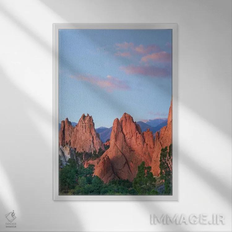 تابلو دکوراتیو Garden Of The Gods, Colorado,پدیده های سنگی، پارک باغ خدای… اثر تیم فیتزهریس - نمای قابدار سفید