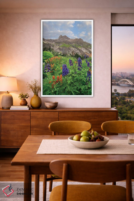تابلو دکوراتیو Yankee Boy Basin, San Juan Mts, Colorado,گل لارک اسپور و پ… اثر تیم فیتزهریس - D6W