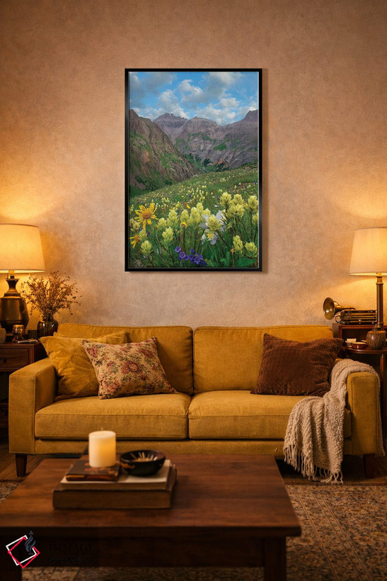تابلو دکوراتیو Governor Basin, Colorado,گل پینت براش، حوضه گاورنر، کلرادو اثر تیم فیتزهریس - D4B