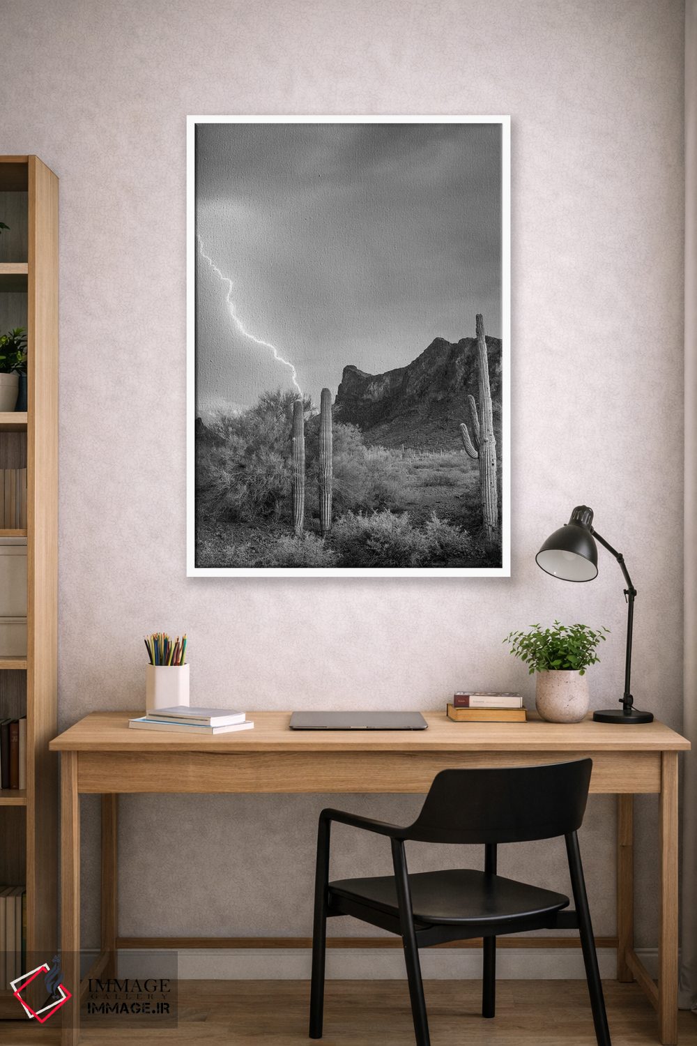 تابلو دکوراتیو Picacho State Park, Arizona,رعد و برق بر فراز قله پیکاچو… اثر تیم فیتزهریس - D1W