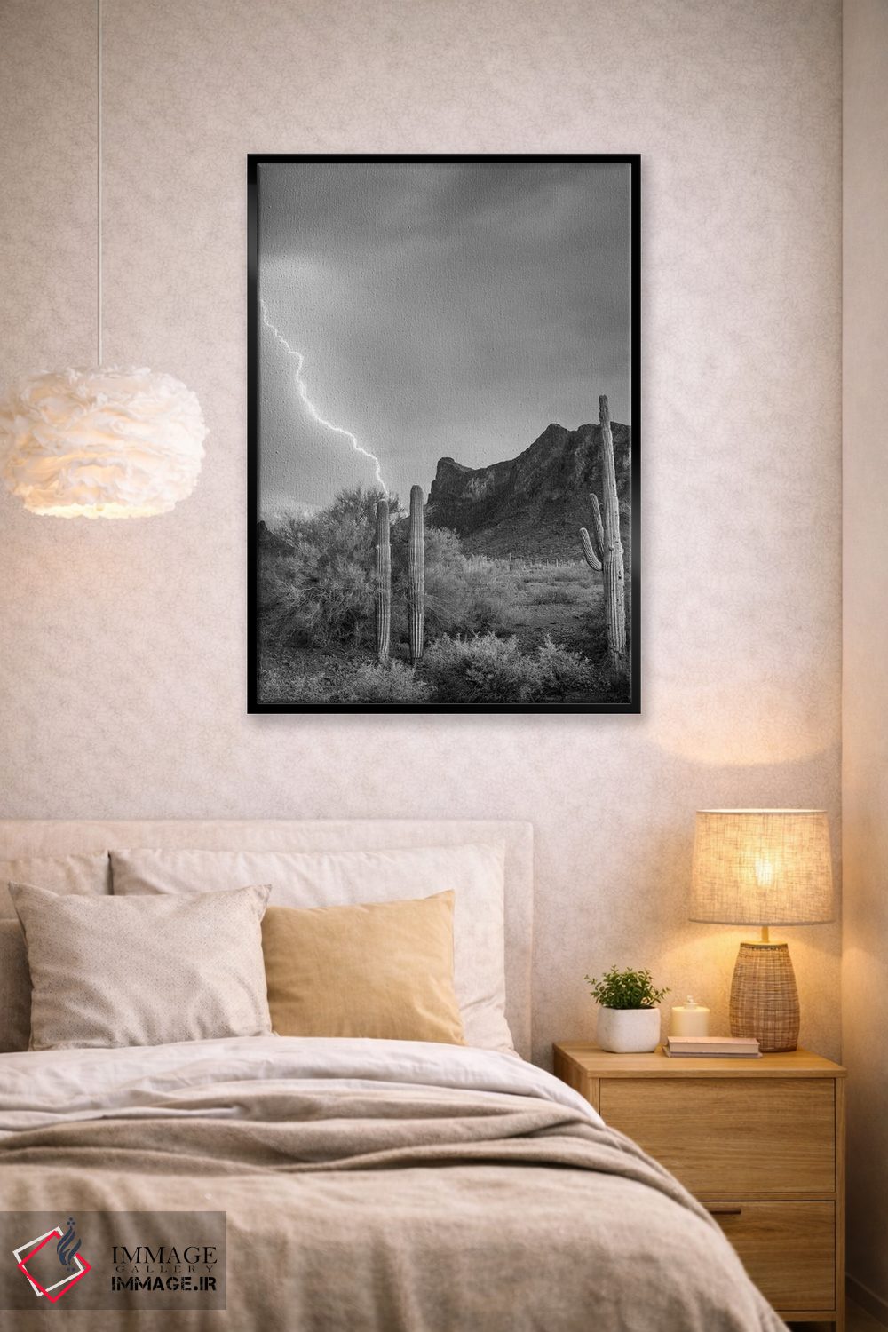 تابلو دکوراتیو Picacho State Park, Arizona,رعد و برق بر فراز قله پیکاچو… اثر تیم فیتزهریس - D2B