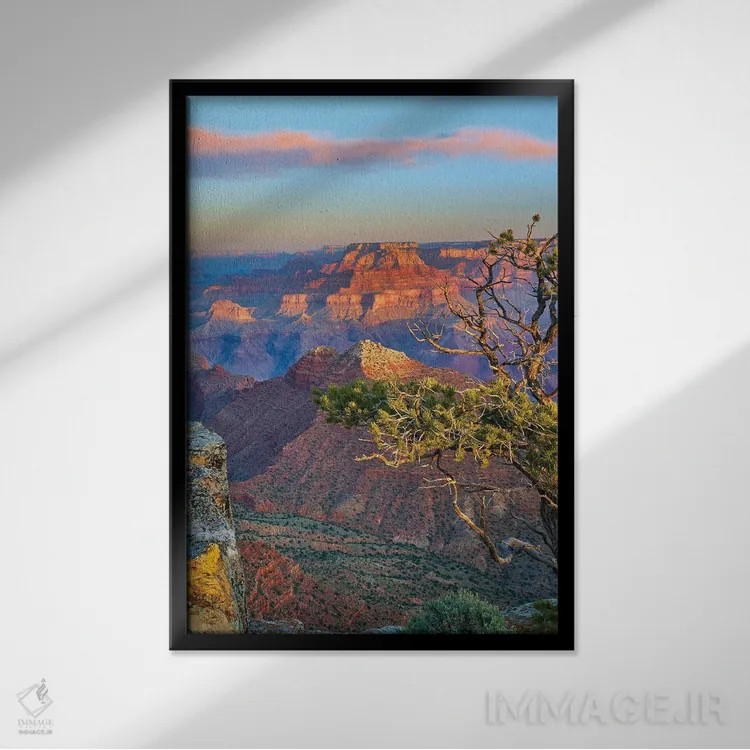 تابلو دکوراتیو Grand Canyon National Park, Arizona,گرند کنیون از نقطه تما… اثر تیم فیتزهریس - نمای قابدار مشکی