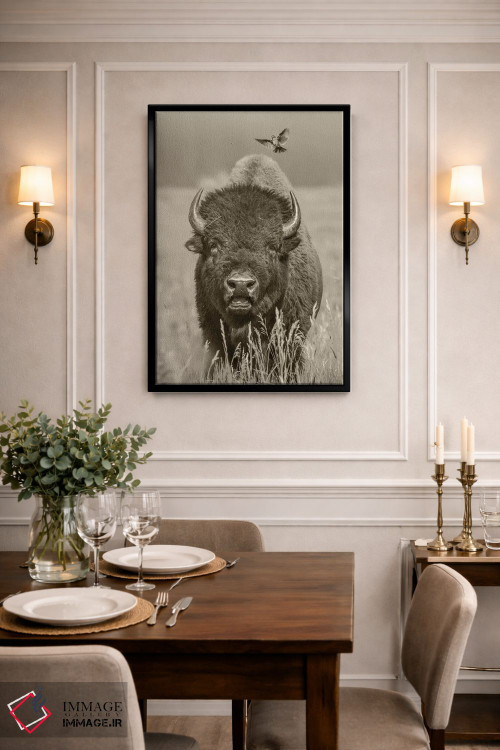 تابلو دکوراتیو Grand Teton National Park, Wyoming,گاو نر بایسون آمریکایی… اثر تیم فیتزهریس - D2B