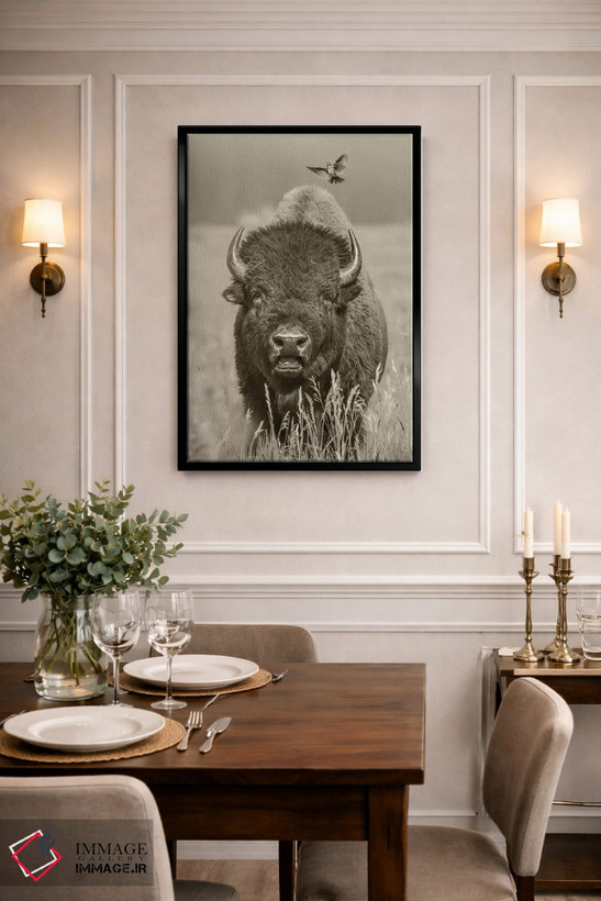 تابلو دکوراتیو Grand Teton National Park, Wyoming,گاو نر بایسون آمریکایی… اثر تیم فیتزهریس - D2B