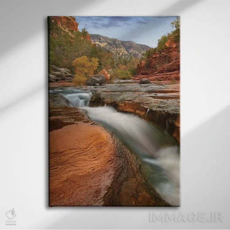 تابلو دکوراتیو Slide Rock State Park, Sedona, Arizona,اوک کریک، پارک ایال… اثر تیم فیتزهریس - نمای روبهرو روی دیوار