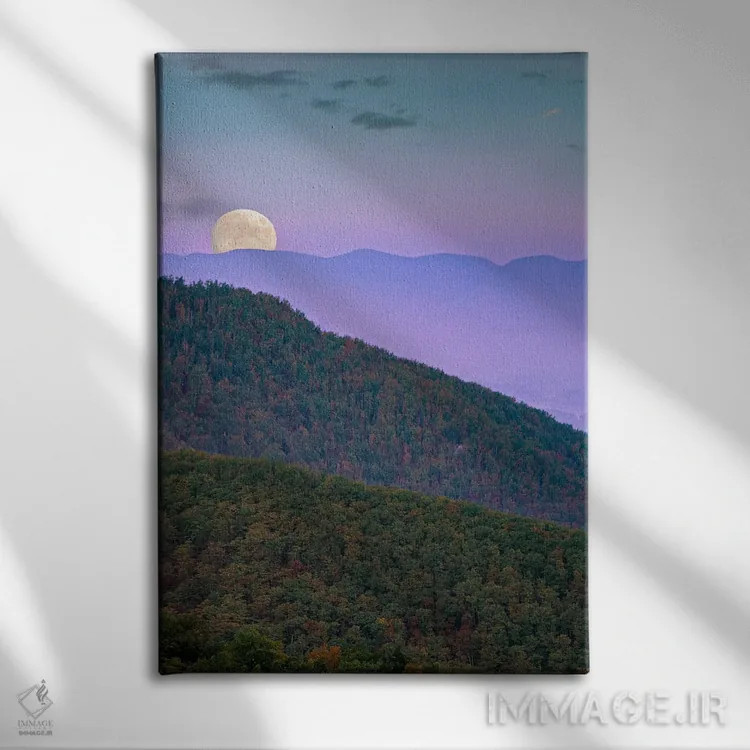 تابلو دکوراتیو Shenandoah National Park, Virginia, Composite,ماه بر فراز… اثر تیم فیتزهریس - نمای روبهرو روی دیوار