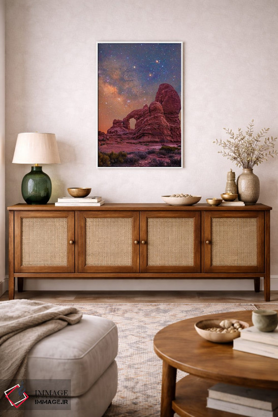 تابلو دکوراتیو Arches National Park, Utah,طاق برجک و کهکشان راه شیری، پار… اثر تیم فیتزهریس - D2W